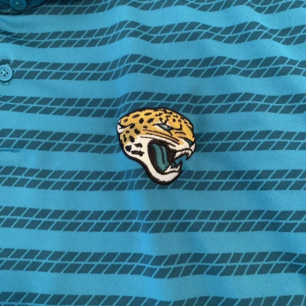 Jacksonville Jaguars Shirt Mens 2XL Blue NFL‎ Football Nike Dri Fit Polo
